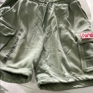 Men's Green Cargo Shorts